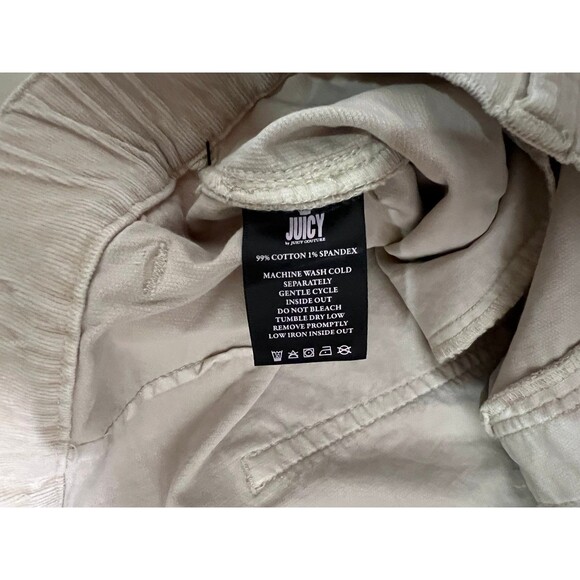 NEW Juicy Couture Plus Size 20W Blush Nude Elastic Waist Skinny Corduroy Pants - Picture 7 of 12